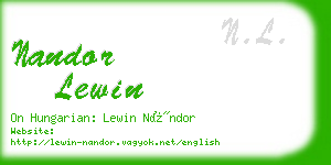 nandor lewin business card